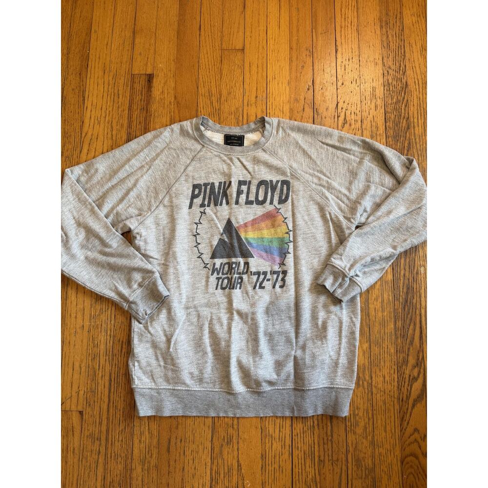 Retrobrand Pink Floyd Sweatshirt Mens Large Gray Pullover World Tour 72-73